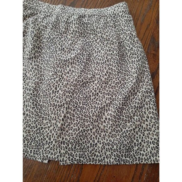 Sz 8 Vintage Platinum Dorothy Schoelen Cheetah Leopard Animal Print Mini Skirt - Picture 2 of 8